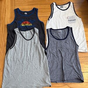 lot of 4 mens ringer style tank tops - M